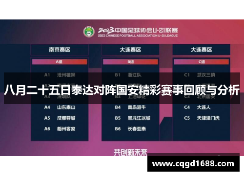 八月二十五日泰达对阵国安精彩赛事回顾与分析